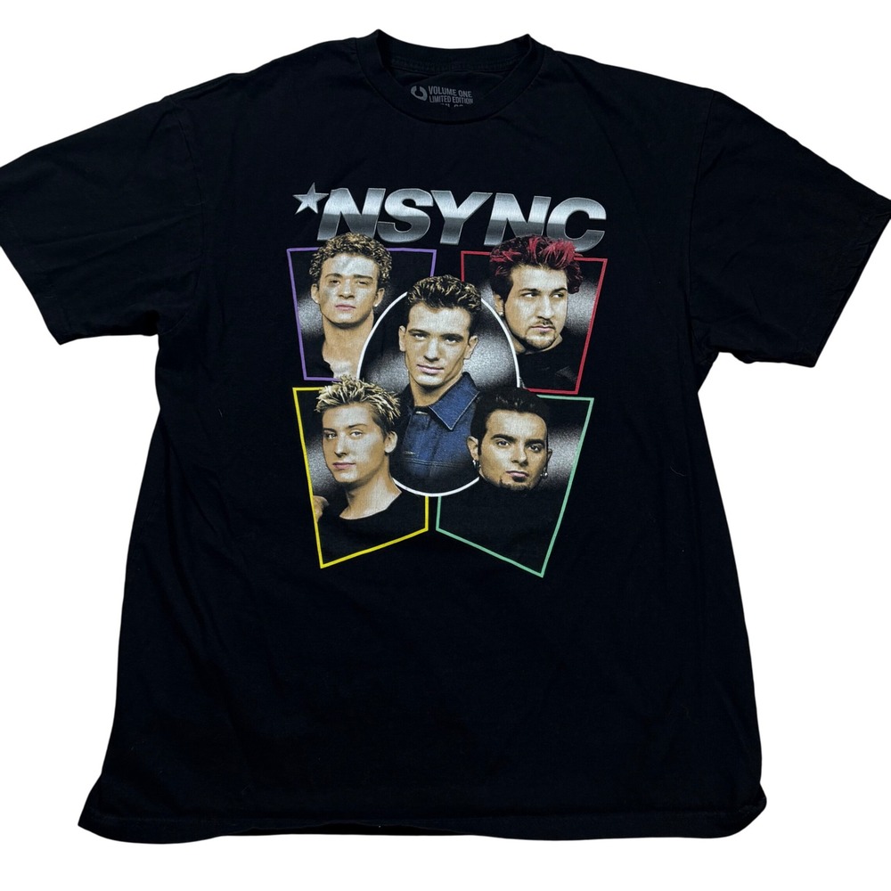 NSYNC T-Shirt Limited Edition Volume One April 2018 Black Pop Band Large